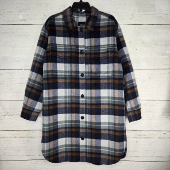 Rails Jaro Plaid Button Up Long Sleeve Coat - Picture 2 of 4